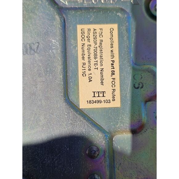 Vintage 1983 Brown ITT RJ11C 183499-103 Push Button Phone Fast Shipping - Picture 3 of 6